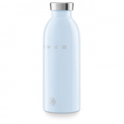 SMEG Clima 50's Style WBF01PB Insulated Bottle, 500 ml, Airtight Seal, Double-Walled, 18/8 Stainless Steel, Blue
