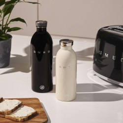 SMEG Clima 50's Style WBF01CR Insulated Bottle, 500 ml, Airtight Seal, Double-Walled, 18/8 Stainless Steel, Cream