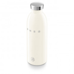 SMEG Clima 50's Style WBF01CR Insulated Bottle, 500 ml, Airtight Seal, Double-Walled, 18/8 Stainless Steel, Cream