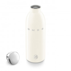 Sticlă termică SMEG Clima 50's Style WBF01CR, 500 ml, închidere ermetică, cu pereți dubli, oțel inoxidabil 18/8, crem