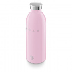 SMEG Clima 50's Style WBF01PK Insulated Bottle, 500 ml, Airtight Seal, Double-Walled, 18/8 Stainless Steel, Pink