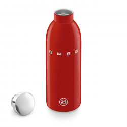 Sticlă termică SMEG Clima 50's Style WBF01RD, 500 ml, închidere ermetică, cu pereți dubli, oțel inoxidabil 18/8, roșu
