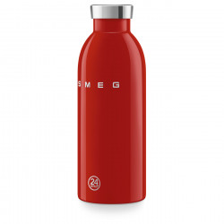 Sticlă termică SMEG Clima 50's Style WBF01RD, 500 ml, închidere ermetică, cu pereți dubli, oțel inoxidabil 18/8, roșu