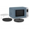 SMEG Collezione MOC02SBMEU Combination Microwave Oven with Hot Air Function, 900W, 27 L, 25 Programs, Soft-Close, Custom Settings, Blue
