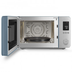 SMEG Collezione MOC02SBMEU Combination Microwave Oven with Hot Air Function, 900W, 27 L, 25 Programs, Soft-Close, Custom Settings, Blue