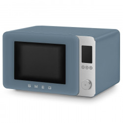 SMEG Collezione MOC02SBMEU Combination Microwave Oven with Hot Air Function, 900W, 27 L, 25 Programs, Soft-Close, Custom Settings, Blue