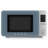 Комбинирана микровълнова фурна с горещ въздух SMEG Collezione MOC02SBMEU, 900W, 27 л, 25 програми, Плавно затваряне, Индивидуални настройки, Син