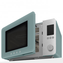 Комбинирана микровълнова фурна с горещ въздух SMEG Collezione MOC02EGMEU, 900W, 27 л, 25 програми, Плавно затваряне, Индивидуални настройки, Зелен