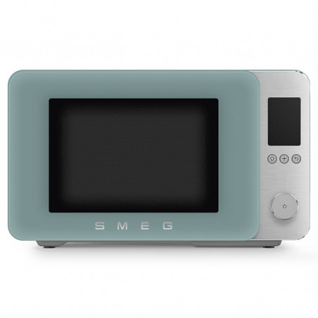 Cuptor cu microunde combinat cu aer cald SMEG Collezione MOC02EGMEU, 900 W, 27 l, 25 de programe, închidere lină, setări personalizate, verde