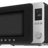 SMEG Collezione MOC02BLMEU Combination Microwave Oven with Hot Air Function, 900W, 27 L, 25 Programs, Soft-Close Door, Custom Settings, Matte Black