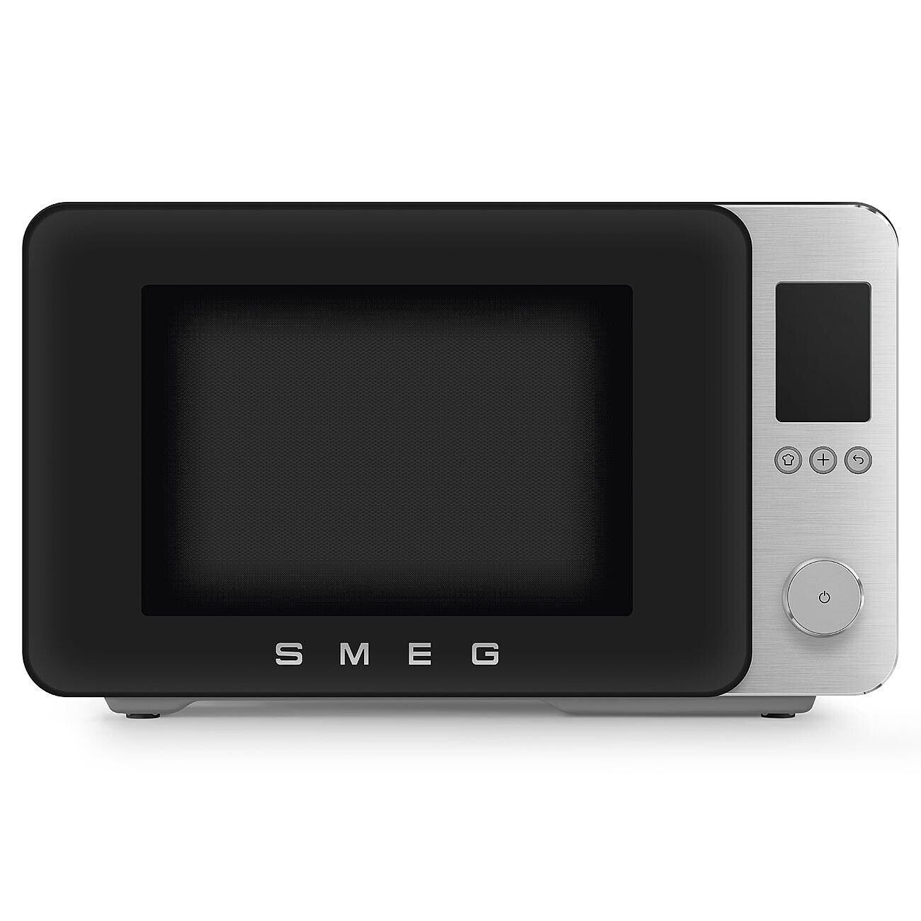 Комбинирана микровълнова фурна с горещ въздух SMEG Collezione MOC02BLMEU, 900W, 27 л, 25 програми, Плавно затваряне, Индивидуални настройки, Черен мат
