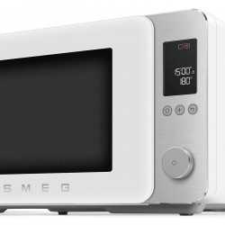 SMEG Collezione MOC02WHMEU Combination Microwave Oven with Hot Air, 900W, 27 L, 25 Programs, Soft-Close, Custom Settings, Matte White