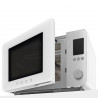 SMEG Collezione MOC02WHMEU Combination Microwave Oven with Hot Air, 900W, 27 L, 25 Programs, Soft-Close, Custom Settings, Matte White