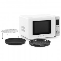 SMEG Collezione MOC02WHMEU Combination Microwave Oven with Hot Air, 900W, 27 L, 25 Programs, Soft-Close, Custom Settings, Matte White