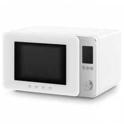 SMEG Collezione MOC02WHMEU Combination Microwave Oven with Hot Air, 900W, 27 L, 25 Programs, Soft-Close, Custom Settings, Matte White