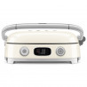 Grătar multifuncțional SMEG 50's Style MGF01CREU, 2100 W, 60-230 °C, 3 programe, acoperire ceramică, tavă de scurgere, semnal sonor, cronometru, culoare crem