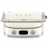 Многофункционален грил SMEG 50's Style MGF01CREU, 2100W, 60-230°C, 3 програми, Керамично покритие, Тава за отцеждане, Звуков сигнал, Таймер, Крем