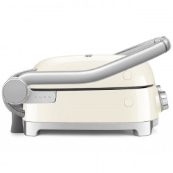 Многофункционален грил SMEG 50's Style MGF01CREU, 2100W, 60-230°C, 3 програми, Керамично покритие, Тава за отцеждане, Звуков сигнал, Таймер, Крем