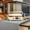 Πολυλειτουργική ψησταριά SMEG 50's Style MGF01CREU, 2100 W, 60-230 °C, 3 προγράμματα, κεραμική επίστρωση, δίσκος συλλογής λιπαρών, ηχητική ειδοποίηση, χρονοδιακόπτης, κρεμ