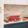 Πολυλειτουργική ψησταριά SMEG 50's Style MGF01RDEU, 2100 W, 60-230 °C, 3 προγράμματα, κεραμική επίστρωση, δίσκος αποστράγγισης, ηχητική ειδοποίηση, χρονοδιακόπτης, κόκκινο