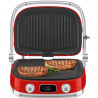 Πολυλειτουργική ψησταριά SMEG 50's Style MGF01RDEU, 2100 W, 60-230 °C, 3 προγράμματα, κεραμική επίστρωση, δίσκος αποστράγγισης, ηχητική ειδοποίηση, χρονοδιακόπτης, κόκκινο
