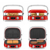 Πολυλειτουργική ψησταριά SMEG 50's Style MGF01RDEU, 2100 W, 60-230 °C, 3 προγράμματα, κεραμική επίστρωση, δίσκος αποστράγγισης, ηχητική ειδοποίηση, χρονοδιακόπτης, κόκκινο