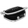 Smeg MGF01BLEU elektromos grill, 2000 W, 60–230 °C, LCD-kijelző, 4 cserélhető tartozék, 60 perces időzítő, fekete