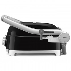 Smeg MGF01BLEU elektromos grill, 2000 W, 60–230 °C, LCD-kijelző, 4 cserélhető tartozék, 60 perces időzítő, fekete