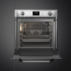 Εντοιχιζόμενος φούρνος Smeg SOP6900TX, 3000 W, 68 λίτρα, Κατηγορία Α, 9 λειτουργίες και 5 επίπεδα ψησίματος, Αυτοκαθαρισμός, Χρονοδιακόπτης, 30-280 °C, Ανοξείδωτο