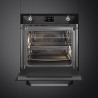 Εντοιχισμένος φούρνος Smeg SOP6902S2PN, 3000 W, 68 λίτρα, κλάση A++, 12 λειτουργίες και 5 επίπεδα μαγειρέματος, Μαγείρεμα με συνδυασμένο ατμό, Αυτοκαθαρισμός, Χρονοδιακόπτης, 30-280 °C, Μαύρο