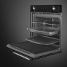 Εντοιχισμένος φούρνος Smeg SOP6902S2PN, 3000 W, 68 λίτρα, κλάση A++, 12 λειτουργίες και 5 επίπεδα μαγειρέματος, Μαγείρεμα με συνδυασμένο ατμό, Αυτοκαθαρισμός, Χρονοδιακόπτης, 30-280 °C, Μαύρο