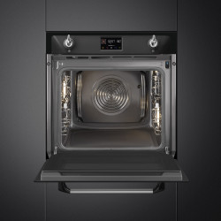 Фурна за вграждане Smeg SOP6902S2PN, 3000W, 68 л, Клас A++, 12 функции и 5 нива на готвене, Готвене чрез Комбинирана пара, Самопочистване, Таймер, 30-280C, Черен