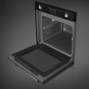 Εντοιχισμένος φούρνος Smeg SOP6902S2PN, 3000 W, 68 λίτρα, κλάση A++, 12 λειτουργίες και 5 επίπεδα μαγειρέματος, Μαγείρεμα με συνδυασμένο ατμό, Αυτοκαθαρισμός, Χρονοδιακόπτης, 30-280 °C, Μαύρο
