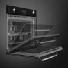 Smeg SOP6902S2PN beépíthető sütő, 3000 W, 68 l, A++ osztály, 12 funkció és 5 sütési szint, kombinált gőzzel történő sütés, Öntisztítás, Időzítő, 30–280 °C, Fekete