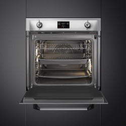 Фурна за вграждане Smeg SOP6902S2PX, 3000W, 68 л, Клас A++, 12 функции и 5 нива на готвене, Готвене чрез Комбинирана пара, Самопочистване, Таймер, 30-280C, Инокс