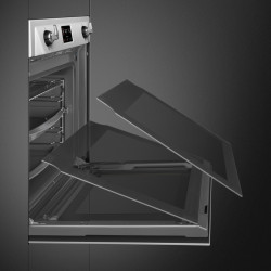 Εντοιχιζόμενος φούρνος Smeg SOP6902S2PX, 3000 W, 68 λίτρα, κλάση A++, 12 λειτουργίες και 5 επίπεδα μαγειρέματος, Μαγείρεμα με συνδυασμό ατμού, Αυτοκαθαρισμός, Χρονοδιακόπτης, 30-280 °C, Ανοξείδωτο