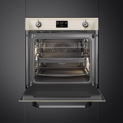 Smeg SOP6902S2PP Built-In Oven, 3000W, 68 L, Energy Class A++, 12 functions and 5 cooking levels, Combi-Steam Cooking, Self-Cleaning, Timer, 30–280°C, Cream