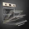 Εντοιχιζόμενος φούρνος Smeg SOP6902S2PP, 3000 W, 68 λίτρα, κλάση A++, 12 λειτουργίες και 5 επίπεδα μαγειρέματος, Μαγείρεμα με συνδυασμό ατμού, Αυτοκαθαρισμός, Χρονοδιακόπτης, 30-280 °C, Κρεμ