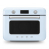 Мини фурна с комбинирана пара Smeg COF01PBEU, 1800 W, 10 функции, LCD дисплей, 40-230C, Пастелно синя