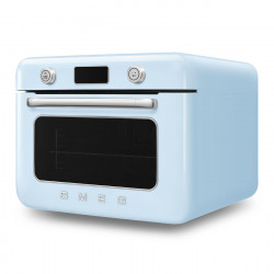 Μίνι φούρνος με συνδυασμό ατμού Smeg COF01PBEU, 1800 W, 10 λειτουργίες, οθόνη LCD, 40-230 °C, παστέλ μπλε