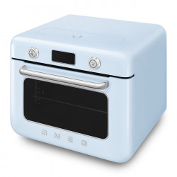 Μίνι φούρνος με συνδυασμό ατμού Smeg COF01PBEU, 1800 W, 10 λειτουργίες, οθόνη LCD, 40-230 °C, παστέλ μπλε