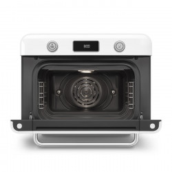 Μίνι φούρνος με συνδυασμό ατμού Smeg COF01WHEU, 1800 W, 10 λειτουργίες, οθόνη LCD, 40-230 °C, Λευκό