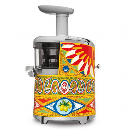 Сокоизстисквачка Smeg Dolce & Gabbana SJF01DGEU, 150W, 500 мл, Обратно въртене, Контейнер за отпадъци 1.6 л, Многоцветен
