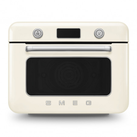 Μίνι φούρνος με συνδυασμό ατμού Smeg COF01CREU, 1800 W, 10 λειτουργίες, οθόνη LCD, 40-230 °C, Κρεμ