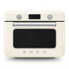 Мини фурна с комбинирана пара Smeg COF01CREU, 1800 W, 10 функции, LCD дисплей, 40-230C, Крем