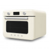 Μίνι φούρνος με συνδυασμό ατμού Smeg COF01CREU, 1800 W, 10 λειτουργίες, οθόνη LCD, 40-230 °C, Κρεμ
