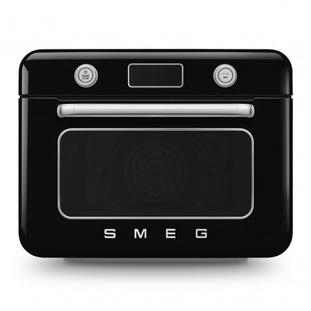 Smeg COF01BLEU kombinált gőzfunkciós mini sütő, 1800 W, 10 funkció, LCD-kijelző, 40–230 °C, fekete
