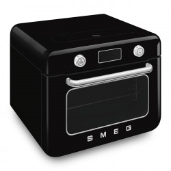 Smeg COF01BLEU kombinált gőzfunkciós mini sütő, 1800 W, 10 funkció, LCD-kijelző, 40–230 °C, fekete