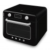 Μίνι φούρνος με συνδυασμό ατμού Smeg COF01BLEU, 1800 W, 10 λειτουργίες, οθόνη LCD, 40-230 °C, Μαύρος