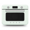 Мини фурна с комбинирана пара Smeg COF01PGEU, 1800 W, 10 функции, LCD дисплей, 40-230C, Пастелно зелена